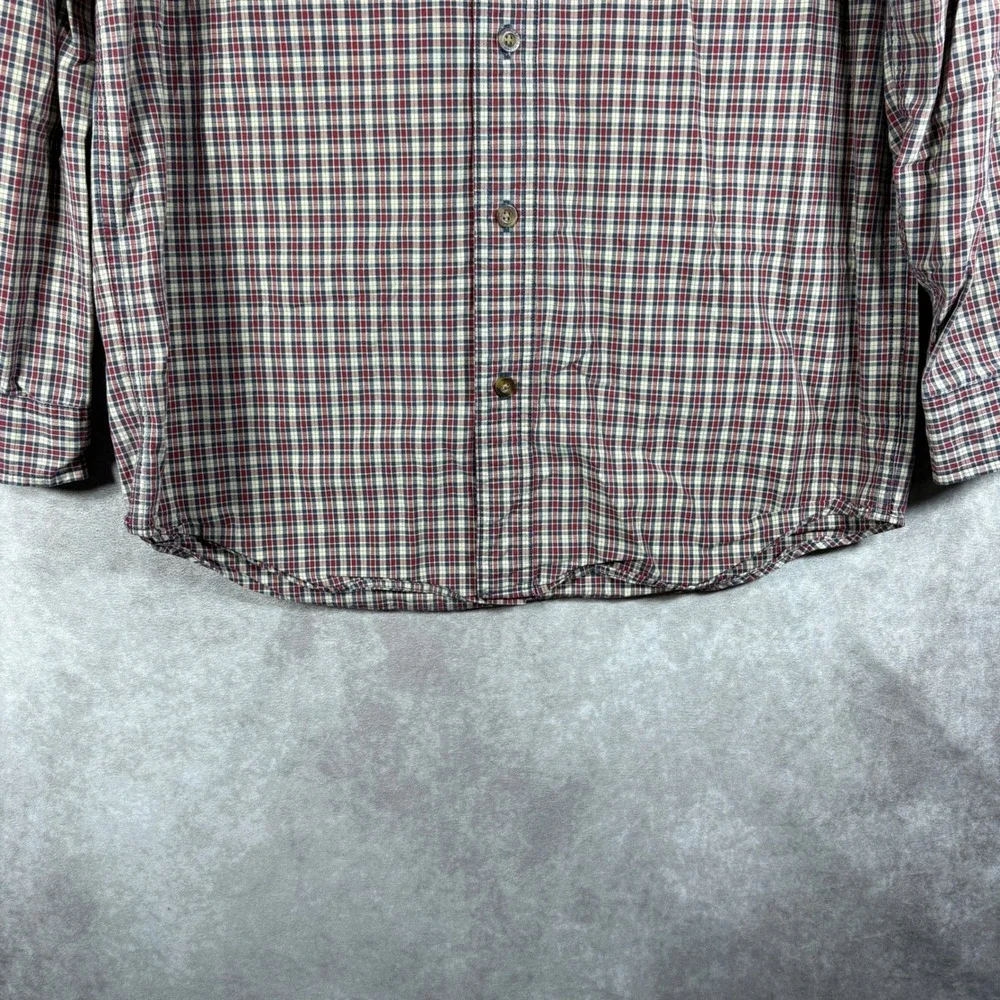 Carhartt Button Down Shirt Mens Medium Red Plaid Long Sleeve Cotton Casual Work